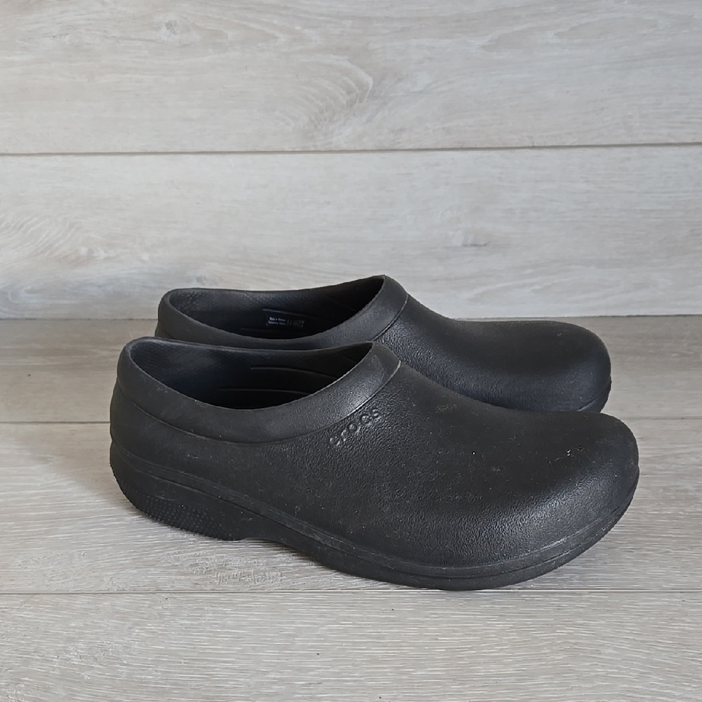 Crocs Women Black Slip-On Shoes Clog Sz 10